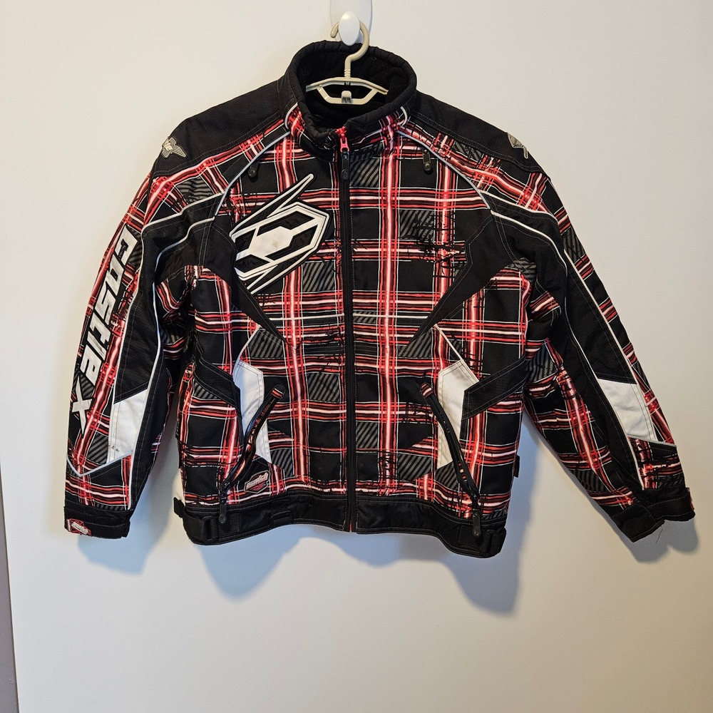 Castle X Racewear Snowmobile Jacket Mens M Red Black Reissa Hitena Winter